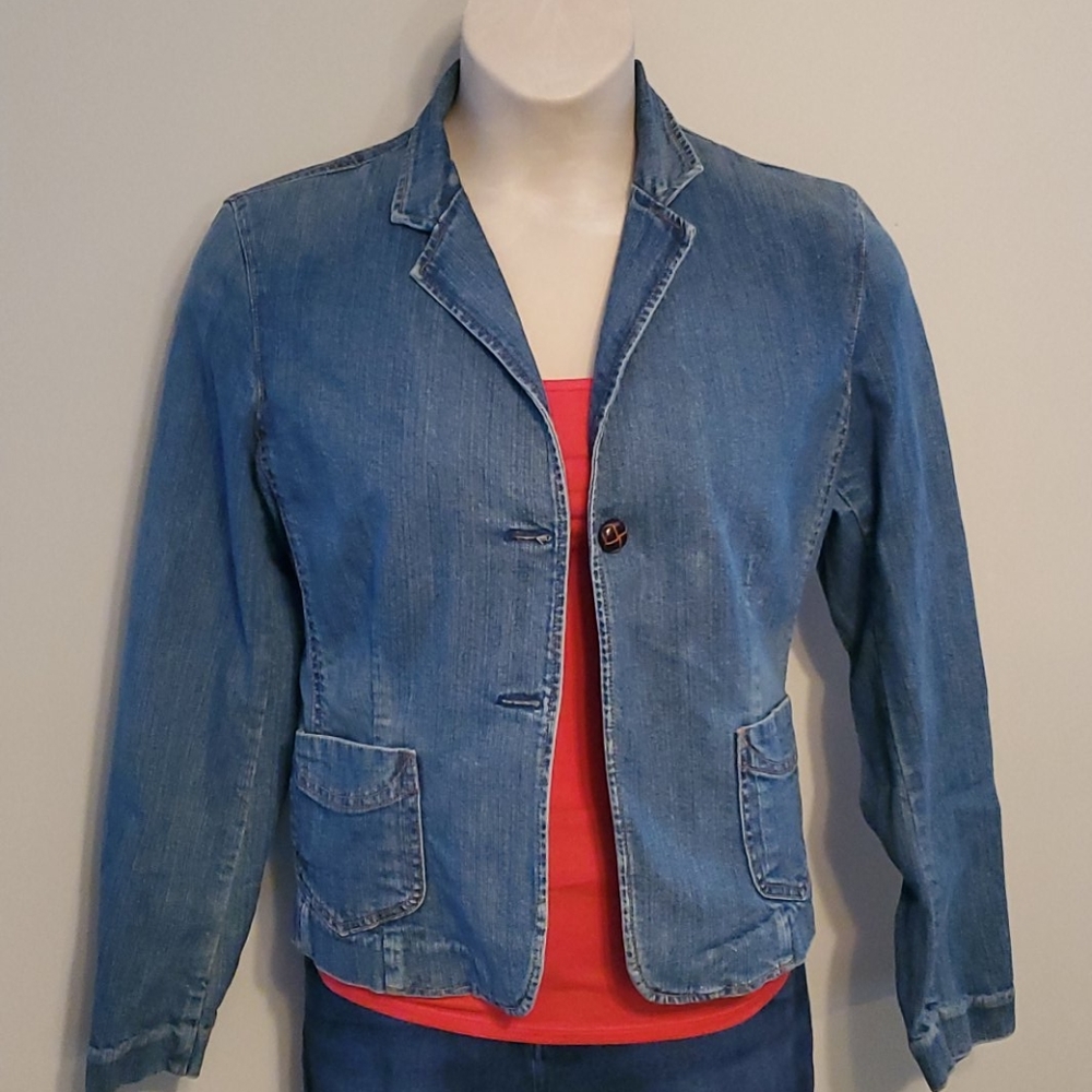 Denim suit jacket